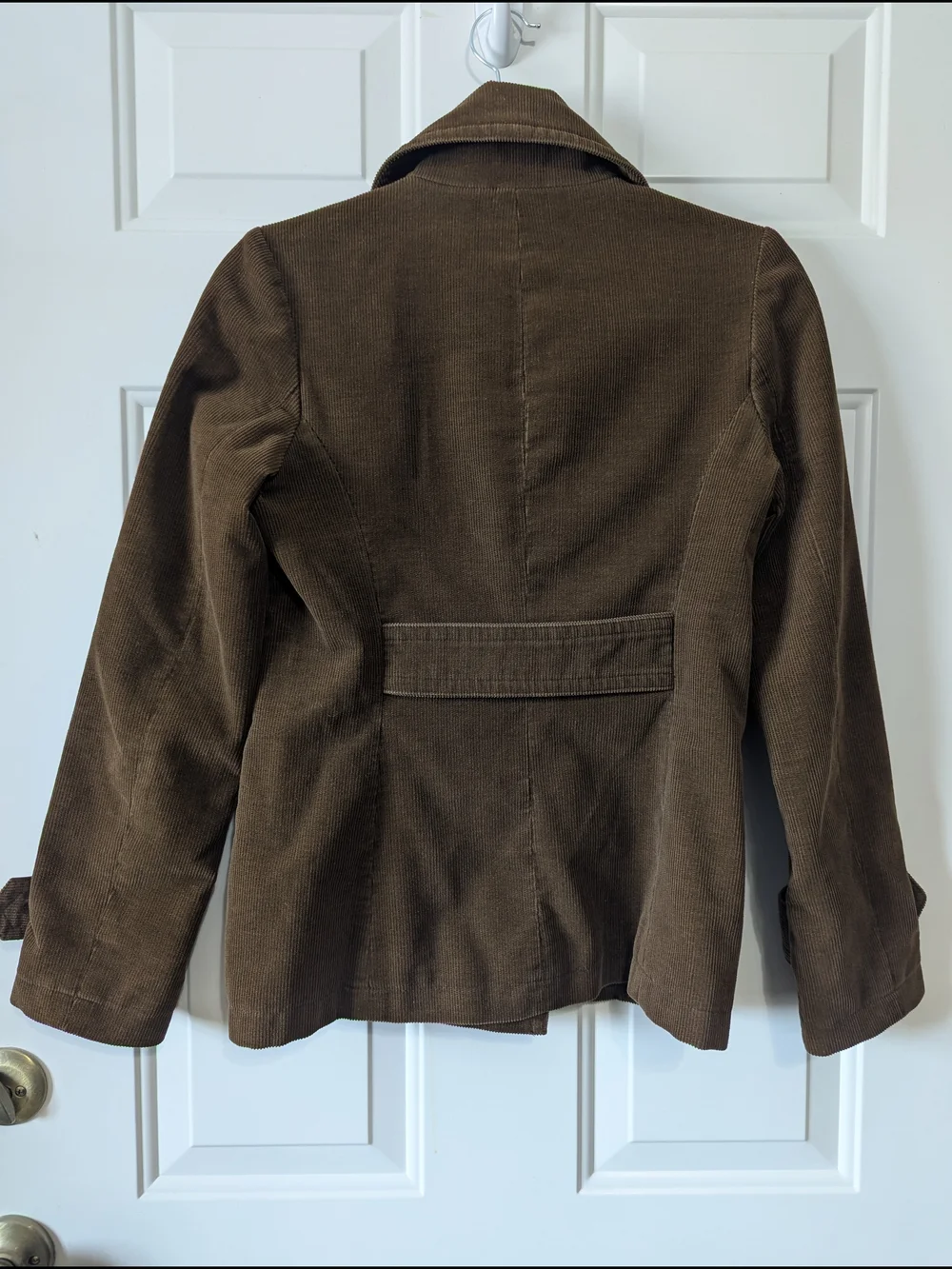 Vince Vintage Y2K women's Brown Corduroy Jacket Mustard Yellow Lining Sz 2 = XS